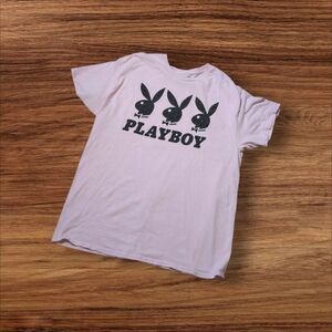 PLAYBOY Pink Short Sleeve Graphic Studded Tee